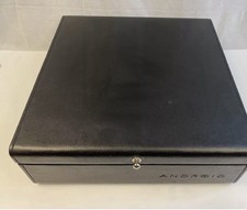 Relógio Android EUA • Caixa de estojo de couro preto com 12 slots - 11-3/4” x 4” x 12” comprar usado  Enviando para Brazil