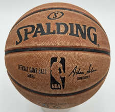 Bola de jogo oficial Spalding NBA couro genuíno Adam prata usada estado 29,5, usado comprar usado  Enviando para Brazil