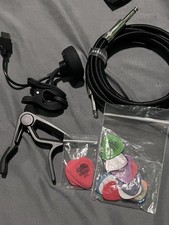 Acessório de guitarra elétrica pacote inicial (escolhidas, afinador, capo, cabo de 10 pés) comprar usado  Enviando para Brazil