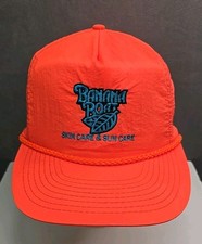 Chapéu Banana Boat vintage laranja nylon corda strapback cuidados com a pele cuidados com o sol boné anos 80 comprar usado  Enviando para Brazil