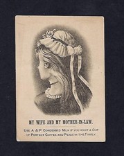 Cartão comercial vitoriano da década de 1880, Great Atlantic & Pacific Tea Co. A&P leite condensado comprar usado  Enviando para Brazil