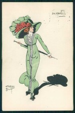 Cartão postal assinado pelo artista Carlos Bady Glamour Lady Big Hat série 109 TC5106 comprar usado  Enviando para Brazil