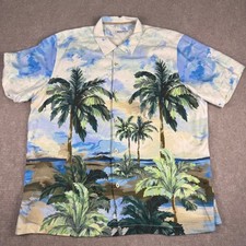 Camisa Tommy Bahama de seda com botões estampa de palmeira tropical GG comprar usado  Enviando para Brazil