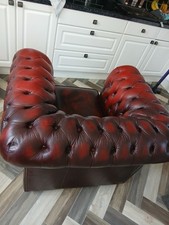 Chesterfield leather armchair for sale  HULL