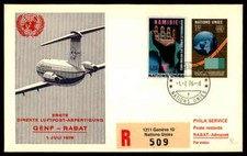 UNO UN GENF FIRST FLIGHT 1976 GENF - RABAT dg91, usado comprar usado  Enviando para Brazil