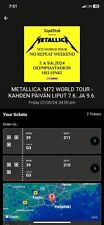 Tickets metallica for sale  Ireland