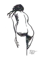 Dessin féminin encre d'occasion  Antibes