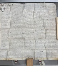 Charles vellum deed for sale  LONDON