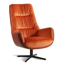 Luksusowy fotel biurowy Design Pomarańczowa skóra Salon Eleganckie fotele na sprzedaż  PL