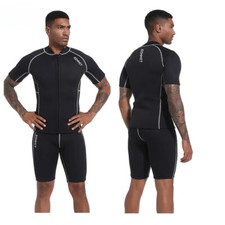 Terno de mergulho masculino de neoprene manga dividida feminino terno molhado zíper frontal pesca submarina natação comprar usado  Enviando para Brazil