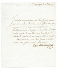 Lettre autographe duc d'occasion  Port-en-Bessin-Huppain