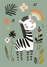 Plakat 70x100cm Wzory dla Dzieci, Dziewczynki i Chłopca - Zebra na sprzedaż  PL