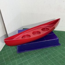 suporte de vela canoa vermelha fibra de vidro 22” de comprimento 3 furos redondos 2 3/4 peça central, usado comprar usado  Enviando para Brazil