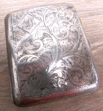 Estojo de cigarro antigo 1923 prata Hallmarked MHM Birmingham 60g Art Deco comprar usado  Enviando para Brazil