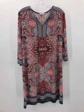 Vestido de manga comprida usado Studio One laranja tamanho XL estampado comprimento do joelho comprar usado  Enviando para Brazil