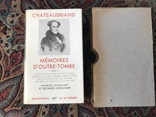 Pléiade chateaubriand mémoir d'occasion Pléiade chateaubriand mémoir d'occasion  La Rochelle