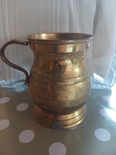 Vintage brass tankard for sale  LANCING