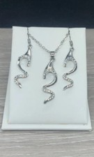 Sliver necklace earring for sale  WINSFORD