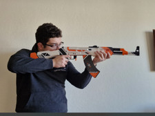 Usado, AK47 Asiimov, Impresso em 3D, CS GO, Decoração Gamer, adereço de Cosplay, arma de exibição comprar usado  Enviando para Brazil