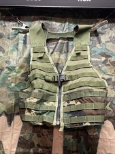 Colete militar Woodland BDU Molle II transportador de carga de combate com zíper old school comprar usado  Enviando para Brazil