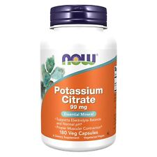 Citrato de potássio 99 mg 180 cápsulas vegetais NOW FOODS comprar usado  Enviando para Brazil