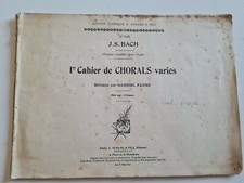 1er Cahier de Chorals Varies J.S. Bach rewizja Gabriel Faure Paris Durand 1916 na sprzedaż  PL