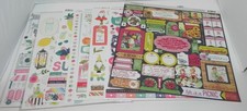 LOTE PIQUENIQUE VERÃO 12X12 ELEMENTO ADESIVOS FOLHA HISTÓRIAS SIMPLES AGLOMERADO G45 comprar usado  Enviando para Brazil