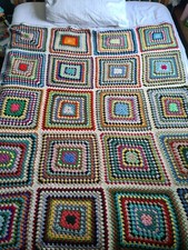 Vintage crocheted blanket for sale  LONDON