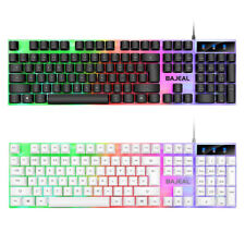 Teclado retroiluminado sete luzes coloridas teclado mecânico cabo de 1,5 m para PC gamer comprar usado  Enviando para Brazil