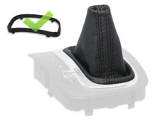 PER VW GOLF 6 DSG GTI GTD R CUFFIA LEVA CAMBIO PELLE NERA + TELAIO comprar usado  Enviando para Brazil