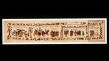 Alderney 2014 PANEL GOBELIN BAYEUX Unikalny niezwykły bawełniany miniaturowy prześcieradło na sprzedaż  Wysyłka do Poland