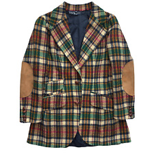 Jaqueta polo Ralph Lauren xadrez tweed lã blazer esporte hacking tamanho 8 anos 80 vintage comprar usado  Enviando para Brazil