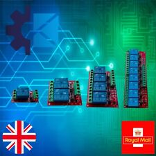 Módulo de placa de relé 1/2/4/8 Arduino Pi canal selecionável alto baixo 5V 12V 24V comprar usado  Enviando para Brazil