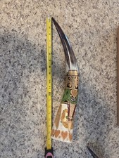 Chifre viking pintado e esculpido à mão, bovino, decorativo comprar usado  Enviando para Brazil