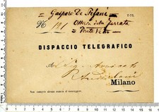 Dispaccio telegrafico mod. usato  Genova