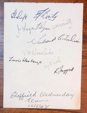 Sheffield wednesday 1947 for sale Sheffield wednesday 1947 for sale  EASTBOURNE