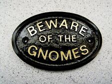 Garden gnomes plaque for sale  UK