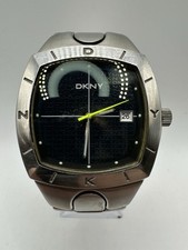 DKNY NY-5005 Vintage Aço Inoxidável Prata Relógio Quadrado Masculino Quartzo Data Y2K, usado comprar usado  Enviando para Brazil