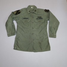 Camisa masculina cetim vintage USGI exército dos EUA OG 107 1º Calvário Era da Guerra do Vietnã comprar usado  Enviando para Brazil