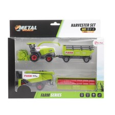Toi-Toys Metal World Landwirtschafts-Set Moissonneur Ensileuses avec Remorque na sprzedaż  Wysyłka do Poland