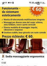 Sedia massaggiante ergonomica usato  Barcellona Pozzo di Gotto