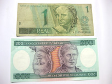 Brasilien, 1 Real 1994  +  200 Cruzeiro 1981-1985 comprar usado  Enviando para Brazil