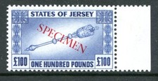 Jersey 1979 Royal Court Revenue £100 selo fiscal azul unm. “ESPÉCIME” perfeito estado o/p comprar usado  Enviando para Brazil