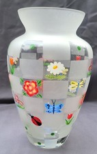 Vaso de vidro transparente quadriculado pintado à mão floral joaninha Lenox Natures Splendor comprar usado  Enviando para Brazil