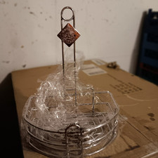 Porta-menu cesto de arame para restaurante marca Tabasco condimento caddy comprar usado  Enviando para Brazil
