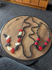 Necklaces red black for sale  ARDROSSAN