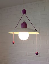 Luminária de teto roxa vintage/lâmpada pingente infantil/pop art estilo Memphis 1990 comprar usado  Enviando para Brazil