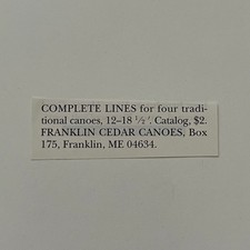 Franklin cedar canoes for sale  Hinckley