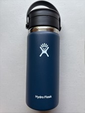  Boca larga com tampa flexível - Garrafa de água isolada viagem azul índigo 16 oz comprar usado  Enviando para Brazil