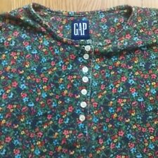 GAP Vintage Floral Henley Manga Longa Verde CRIANÇAS JOVENS GG comprar usado  Enviando para Brazil